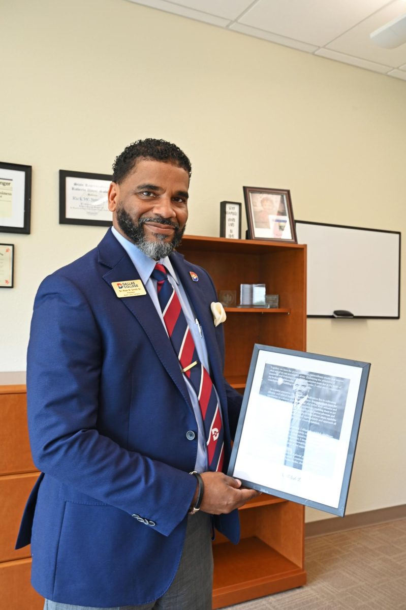Dr.Smith shows his passion and spirit to work with the student at North Lake College.