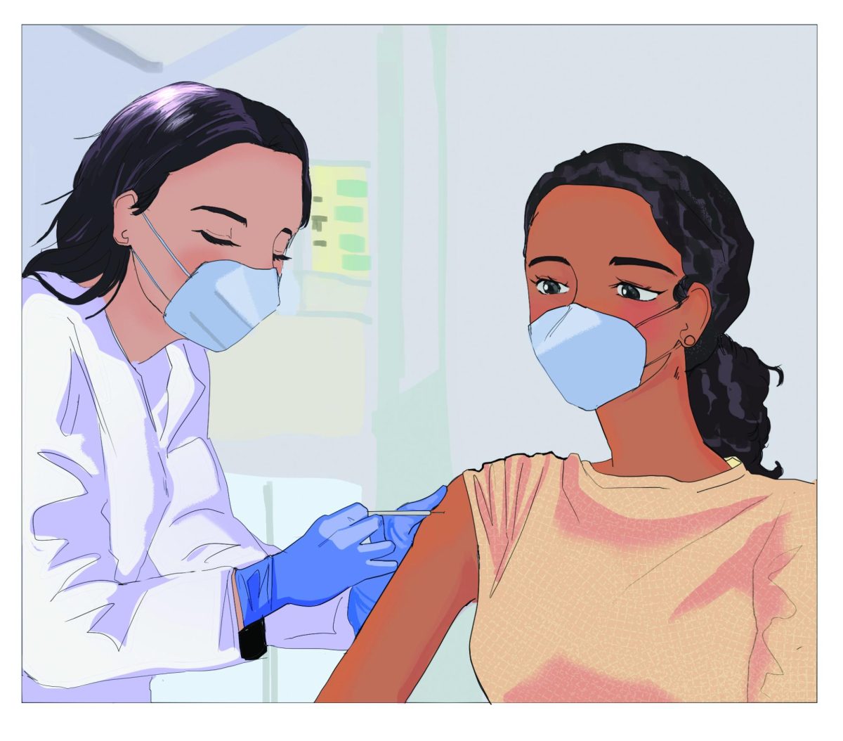Patient receives a measles vaccine.