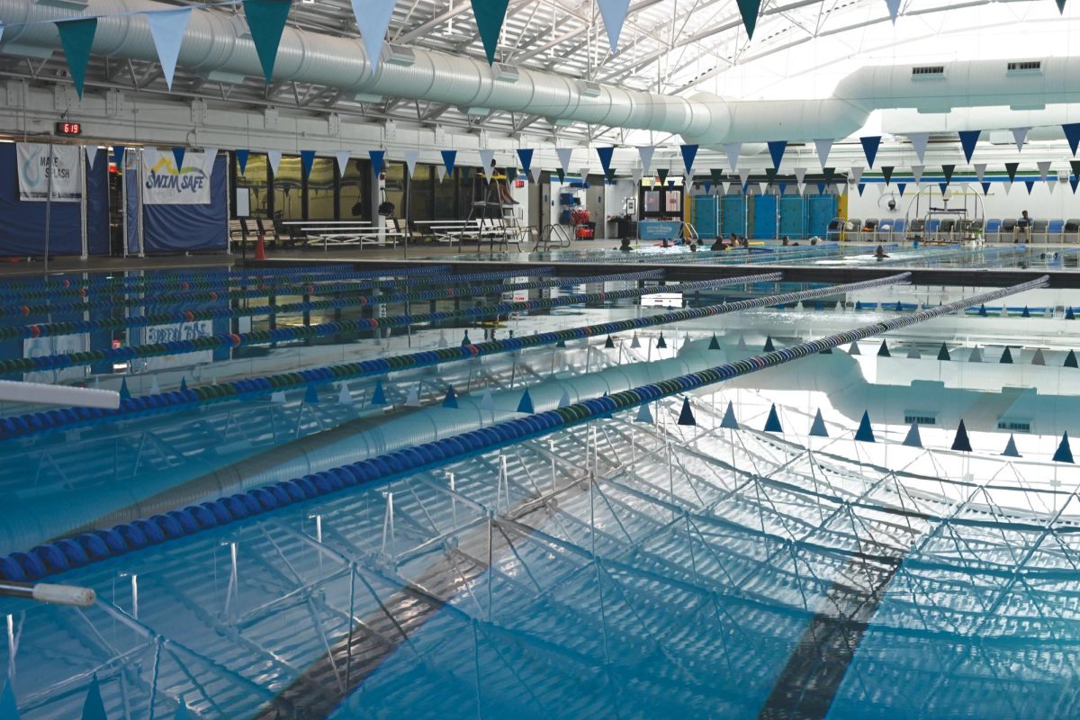 The swimming pool at North Lake located in building S, is open on weekdays and Saturdays to students and the public