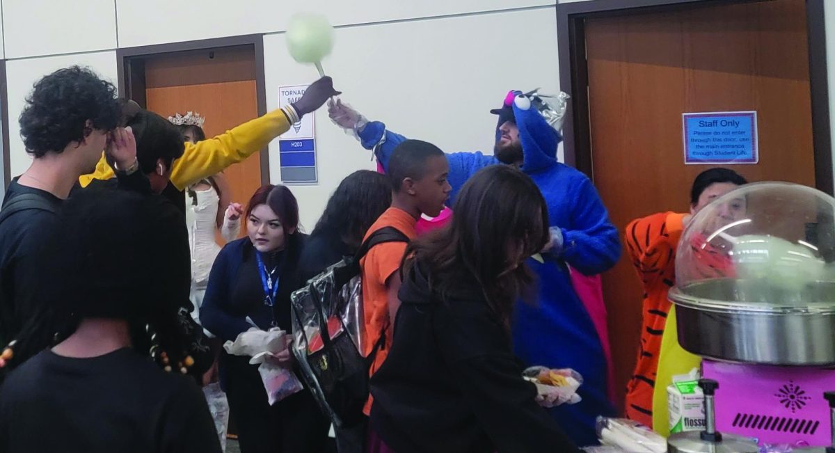 Students and staff gather for activities at the 2024 North Lake Halloween Bash.