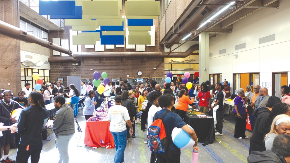 Students network and interact with HBCU representatives during the transfer fair