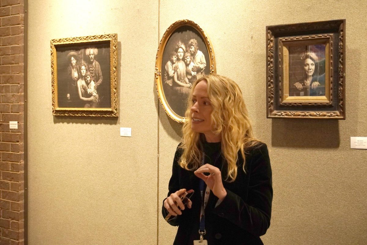 Kate Jenkins explains her artwork, which combines reality and fiction using old photos.