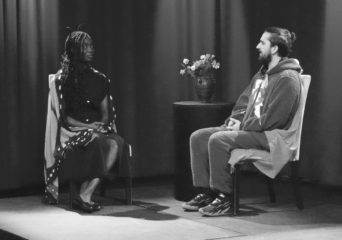 Mpigue Ibo interviewes Antonio Soresh about benefits of the SLI program on Oct. 31.