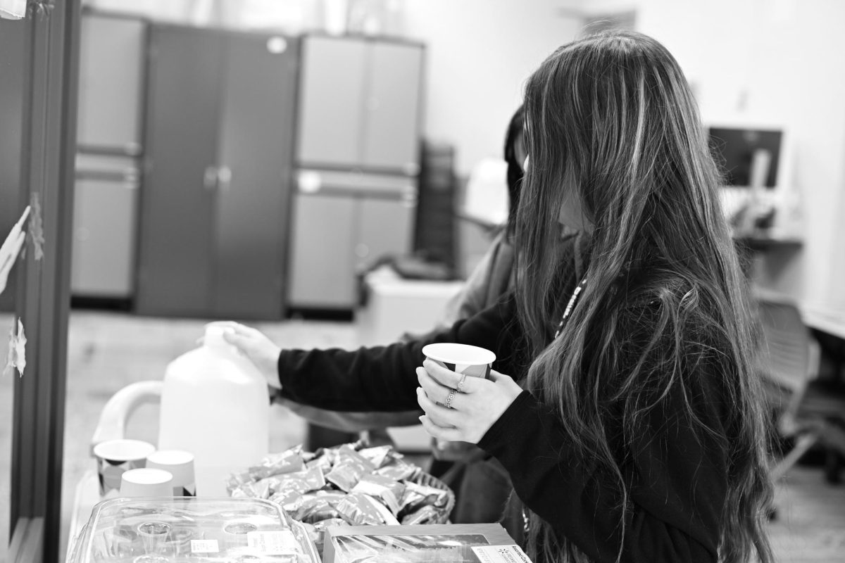 Students can grab drinks, snacks and watch movies at the SAP (K215) office during the monthly social hour.