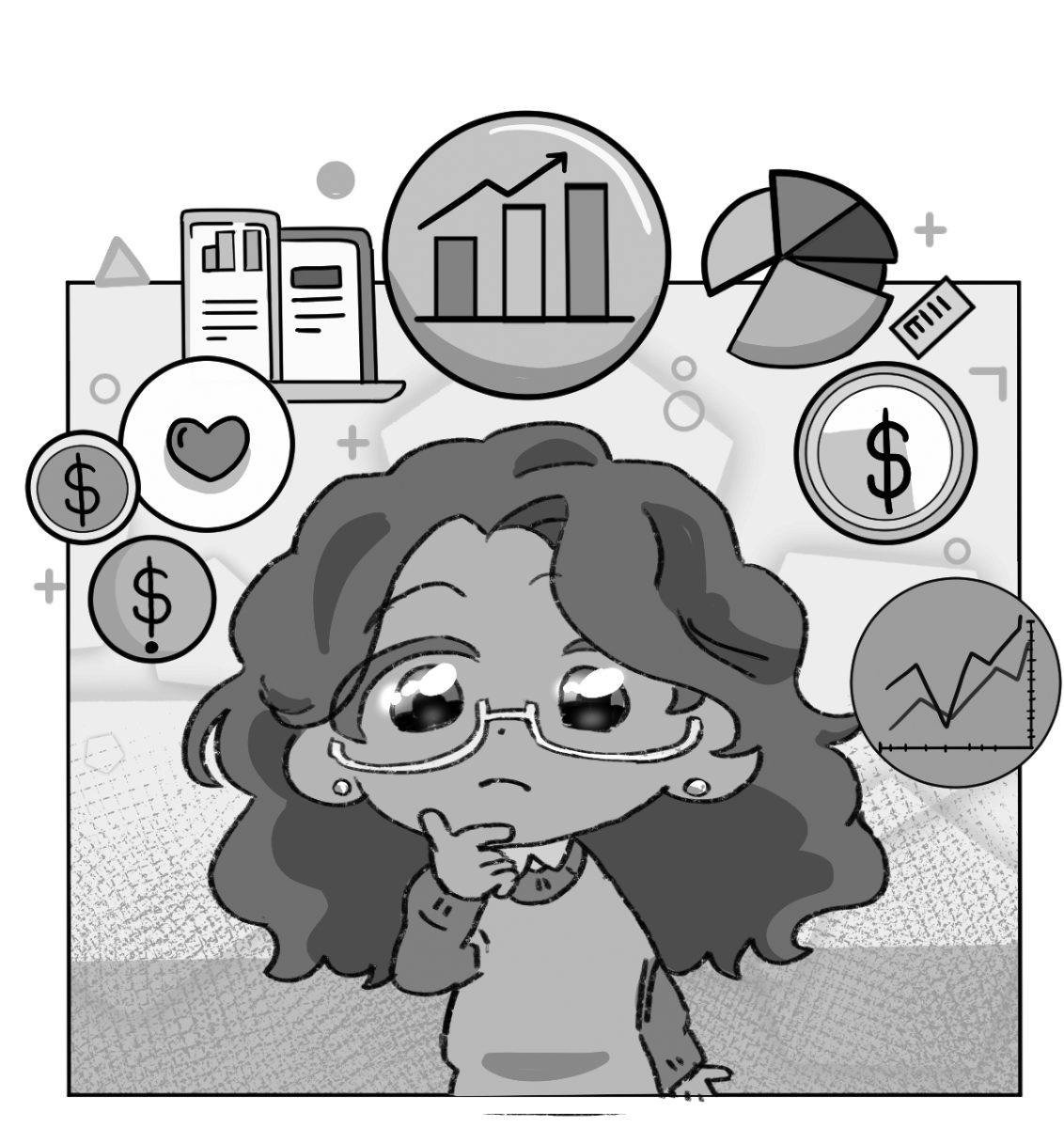 Students learn about real-world finance in the Bloomberg program.
