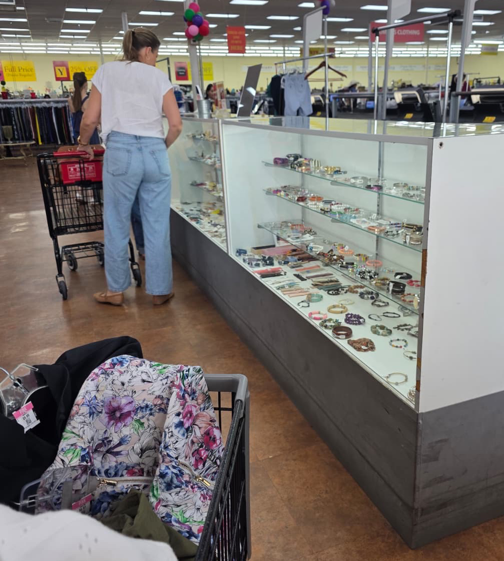 Jewelry is also available at a counter.